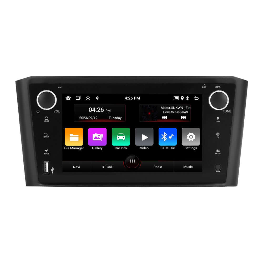 Toyota Avensis 02-08 – 7" Radio m. Apple CarPlay og Android Auto brugerflade med funktioner og indstillinger