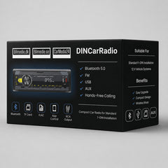 Podłącz radio 1-DIN z Bluetooth 5.0, FM, USB, AUX i zestawem głośnomówiącym 
