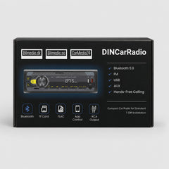 Podłącz radio 1-DIN z Bluetooth 5.0, FM, USB, AUX i zestawem głośnomówiącym 
