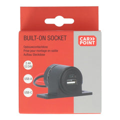 Carpoint gniazdo montażowe USB-A + USB-C 12/24V 