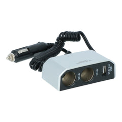 Carpoint podwójne gniazdo 2x12V 1xUSB-A 2,4A 