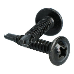 Wkręty samowiercące Carpoint, czarne, Ø 4 mm, 25 mm, 100 szt. 
