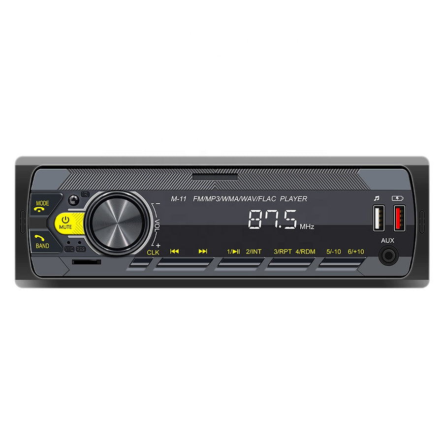 Radio samochodowe 1-DIN z Bluetooth, FM i USB
                