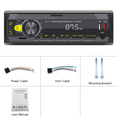Uniwersalne radio 1-DIN z Bluetooth, FM i USB – odtwarzacz MP3 z wyświetlaczem LED