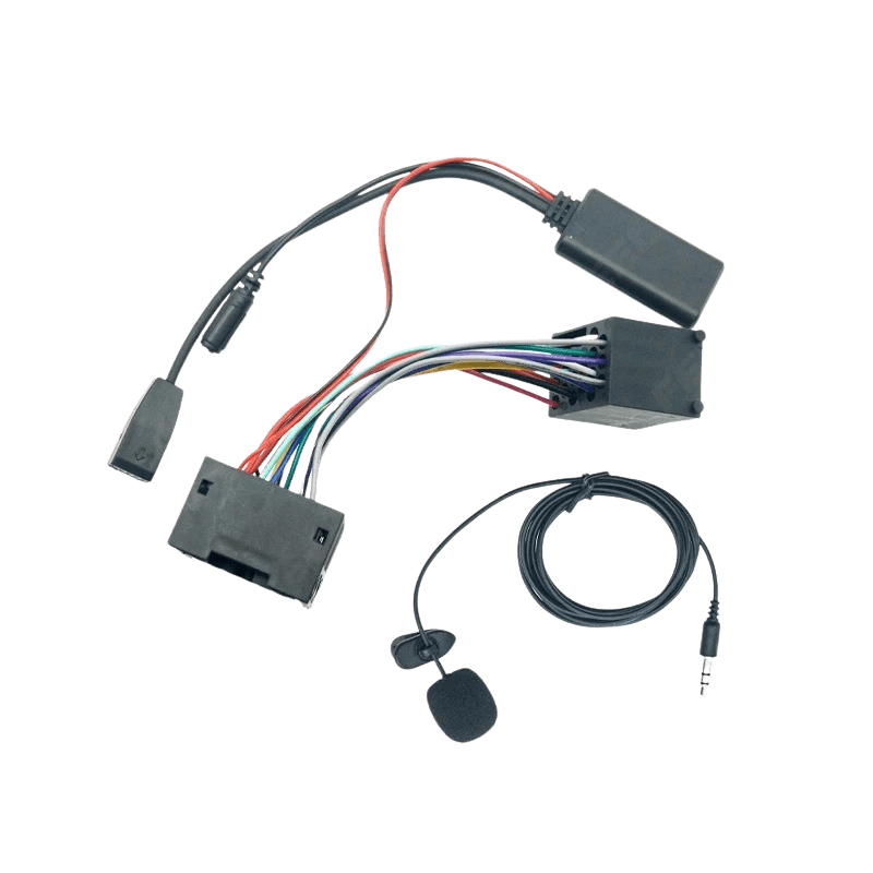 Adapter Bluetooth – BMW E46 (2002–2006) wiązka przewodów i mikrofon do łączności Bluetooth.