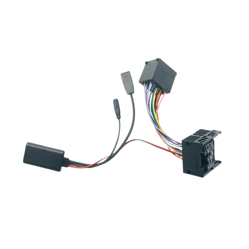 Adapter Bluetooth – BMW E46 (2002–2006) złącze instalacyjne do bezprzewodowego streamingu audio i rozmów w trybie głośnomówiącym.