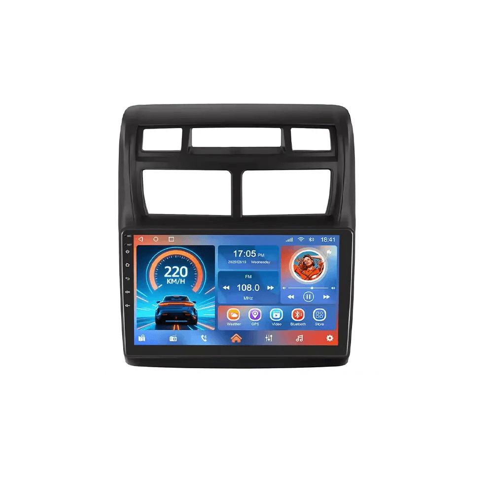 Kia Sportage 07-12 - radio 9\" z Apple CarPlay i Android Auto, ekranem dotykowym oraz elastycznym plastikowym panelem przednim