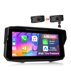 6,86” ekran motocyklowy z CarPlay, Android Auto, AirPlay i TPMS 