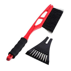 Skrobaczka do lodu ze szczotką do śniegu do samochodu – 43 cm czerwona 