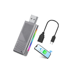Bezprzewodowy adapter CarPlay i Android Auto – dongle USB do fabrycznego przewodowego CarPlay 