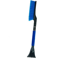 Niebieska skrobaczka do szyb ze szczotką do śniegu do samochodu – 82 cm 