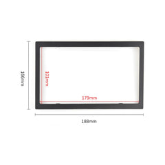 2 DIN ramka montażowa do radia samochodowego – uniwersalna czarna ramka 188 x 166 mm 