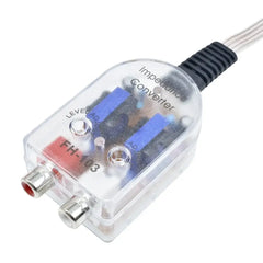 2-kanałowy konwerter High to Low – adapter wyjścia liniowego RCA do radia samochodowego 