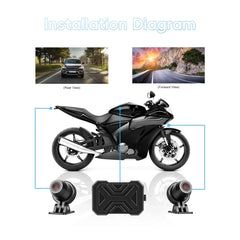 Kamera samochodowe na motocykl 1080P HD – przednia i tylna kamera z DVR i WiFi 