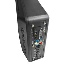 600W aktywny subwoofer samochodowy 12V – kompaktowy głośnik basowy z kablem audio 