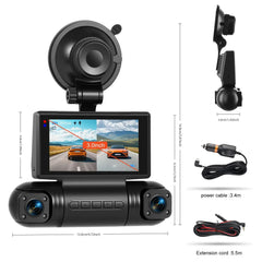 Kamera samochodowa 3" 2K z 4 kamerami – ekran IPS, G-sensor i rejestrator DVR 
