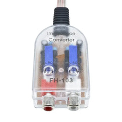 2-kanałowy konwerter High to Low – adapter wyjścia liniowego RCA do radia samochodowego 