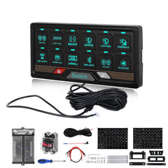 Panel przełączników RGB 12-obwodowy z dotykowym sterowaniem – panel sterowania 12V / 24V 