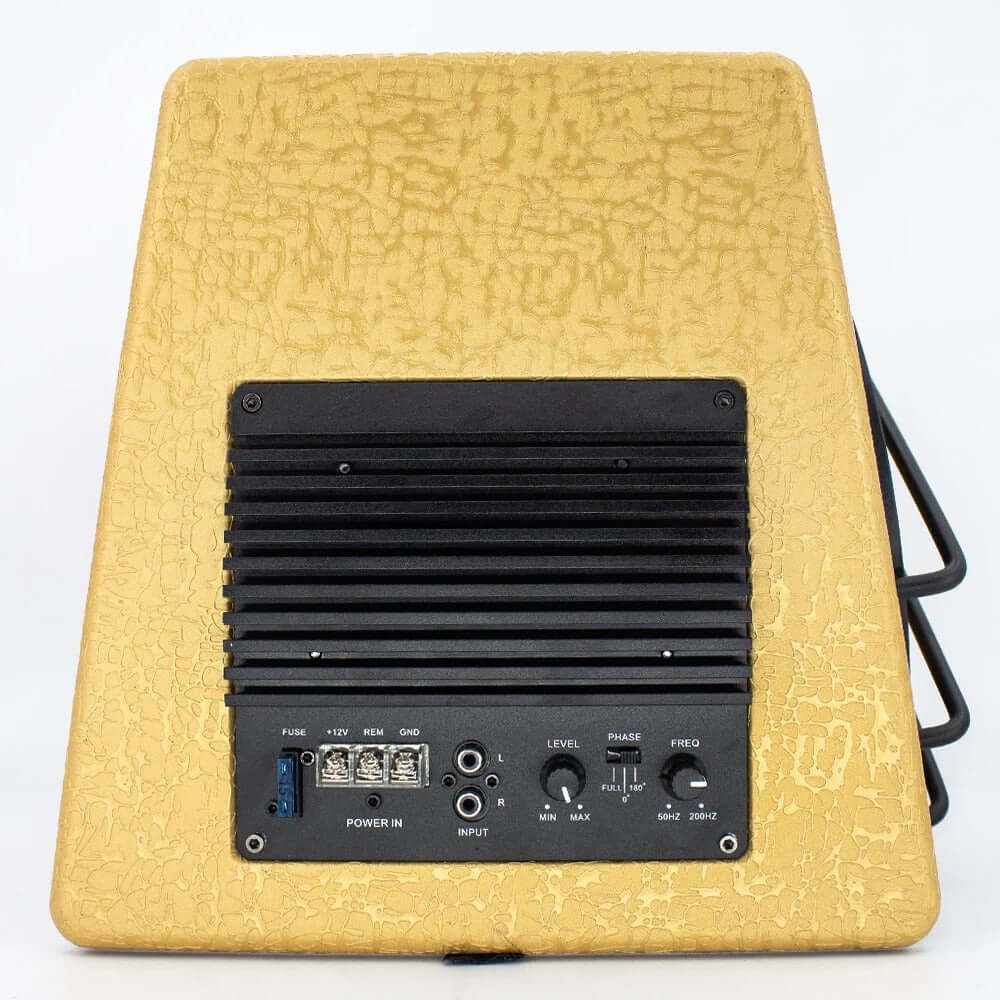 Subwoofer samochodowy 200W RMS – tylny panel basu do bagażnika 3800W ze złączami i elementami sterowania