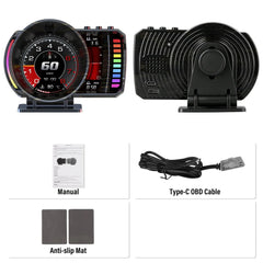 Wyświetlacz Head-Up Display (HUD) 3,5" do samochodu – cyfrowy prędkościomierz z OBD2 