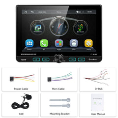 1 DIN radio do [car model] z 7-calowym regulowanym ekranem dotykowym – Apple CarPlay i Android Auto 