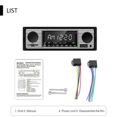 1 DIN radio samochodowe z Bluetooth, USB i retro designem – odtwarzacz MP3 