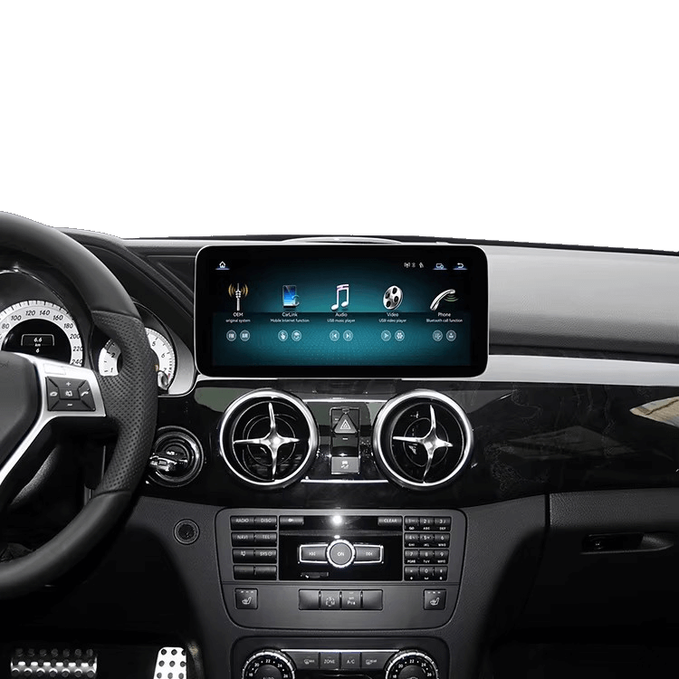 Mercedes-Benz GLK 08-15 – radio 10,25" z Apple CarPlay i Android Auto, zintegrowane z wnętrzem