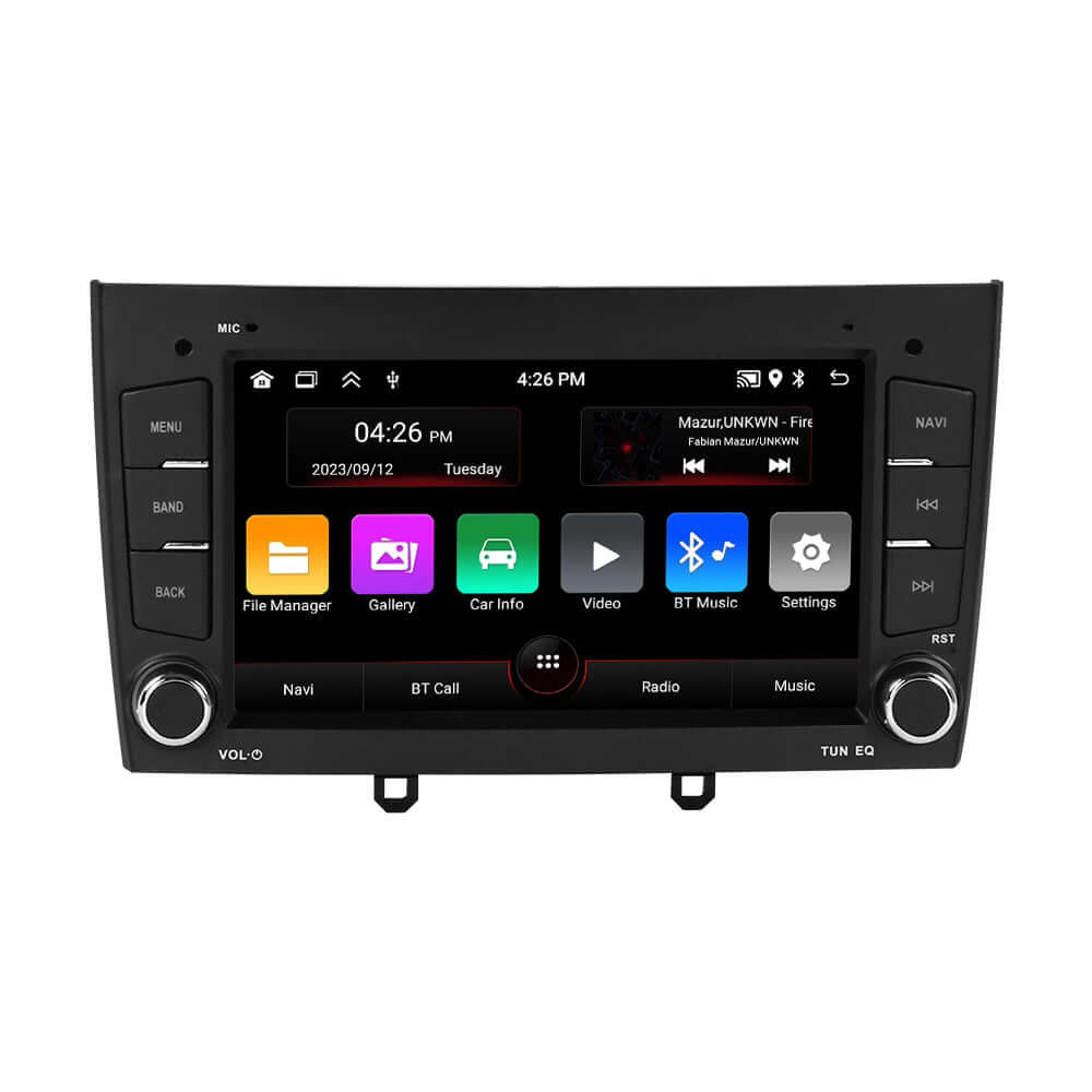 Peugeot 308/408 12-20 – radio 7" z Apple CarPlay i Android Auto, nowoczesne radio samochodowe z ekranem dotykowym