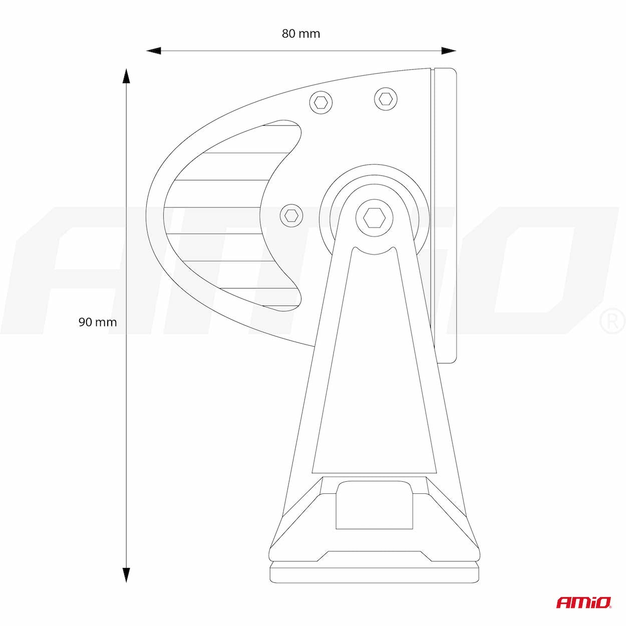 Lampa robocza LED – widok z boku