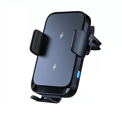 Bezprzewodowa ładowarka samochodowa i uchwyt na telefon 15W – automatyczny zacisk i obrót 360° z technologią dual-coil
