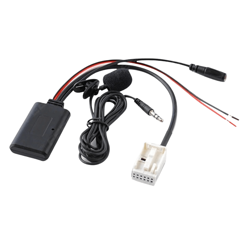 Adapter Bluetooth – BMW 3 Serie (E90/E91/E92/E93) z mikrofonem i przewodami przyłączeniowymi.