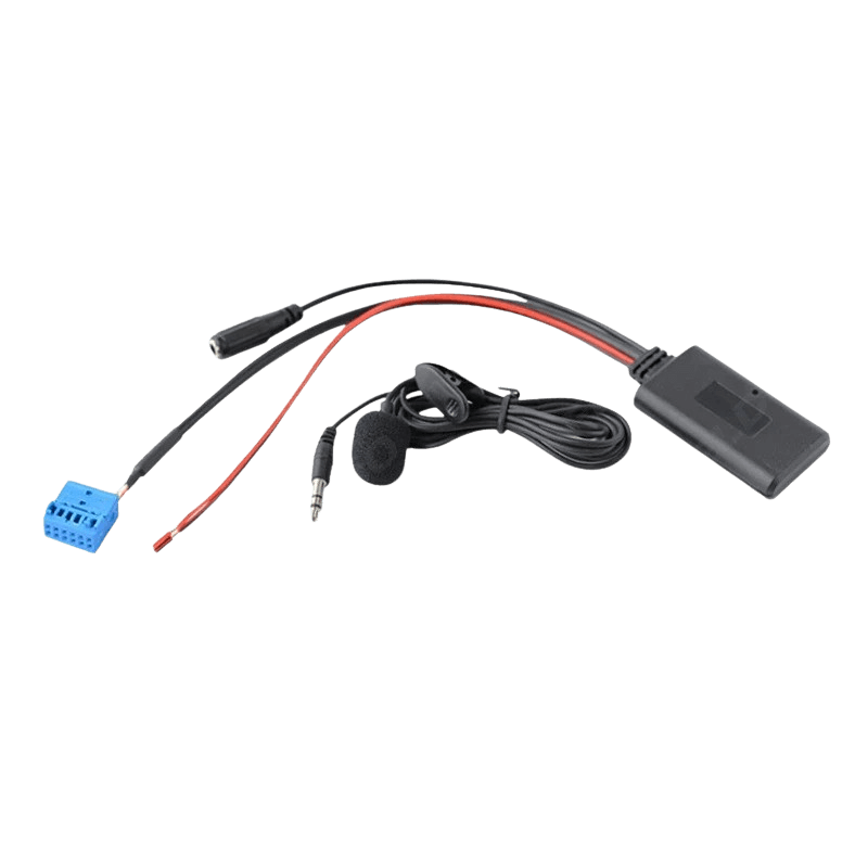 Adapter Bluetooth do VW Golf, Polo i Passat z akcesoriami do montażu i streamingu muzyki.