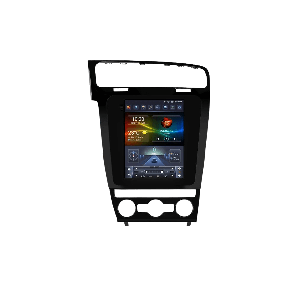 VW Golf 13–17 – radio 9,7” z Apple CarPlay i Android Auto, ekran dotykowy z ramką do VW Golf 7.