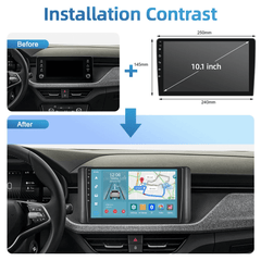 Kontrast instalacji VW Polo/Skoda Scala/Skoda Kamiq 20-25 – radio 10,1" z Apple CarPlay i Android Auto