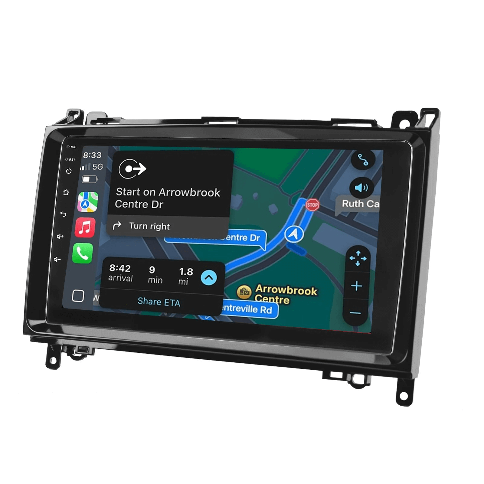 Mercedes-Benz A-Klasse, B-Klasse, V-Klasse, Sprinter 04-16 - 9" Radio m. Apple CarPlay og Android Auto – Bilmedie.dk